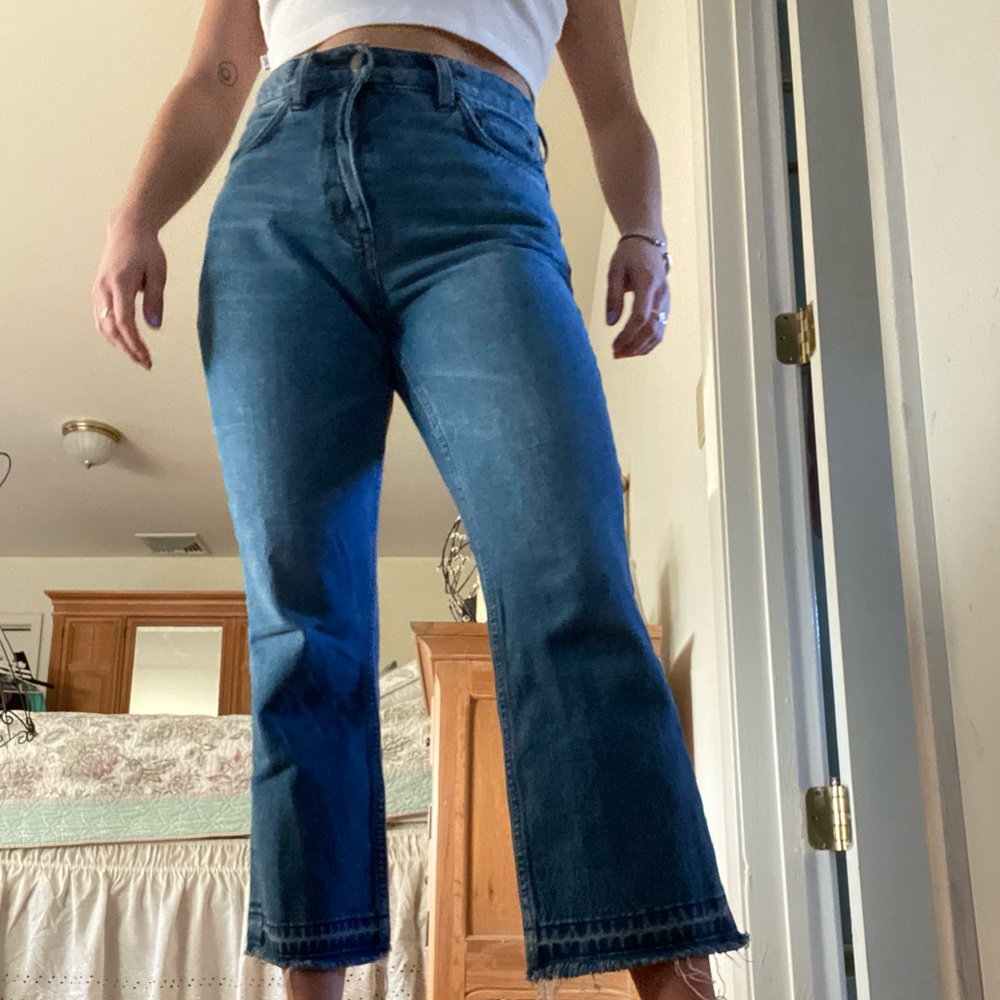 Free People Crop Flare Jeans